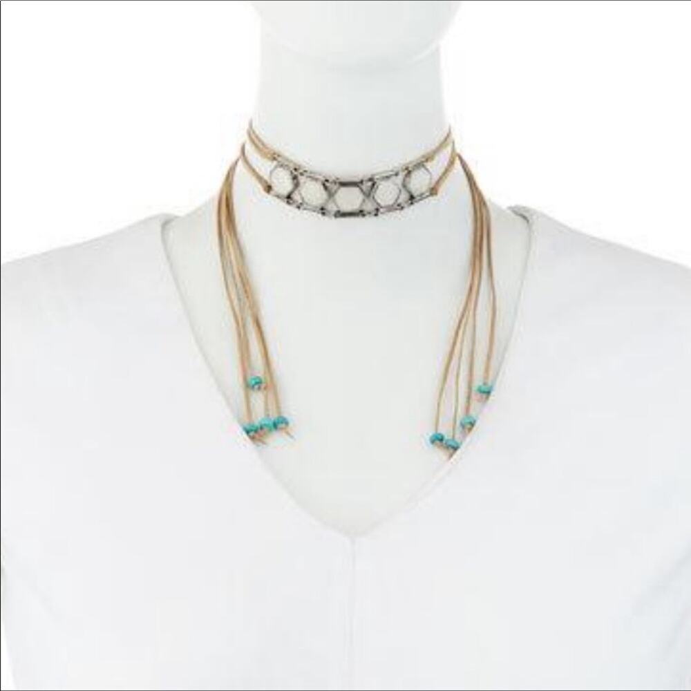 NEW Choker Beaded Double-row Necklace by Berry Jewelry